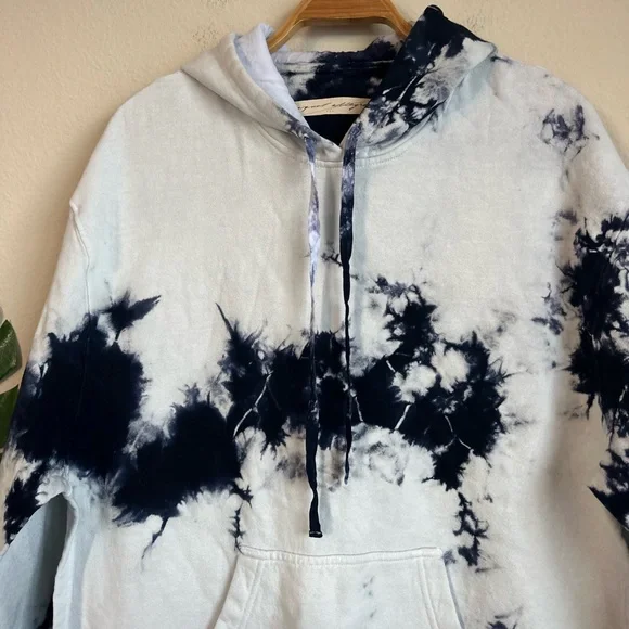 Raquel Allegra Tie Dye Oversized Poncho Hoodie Sweatshirt - Picture 5 of 11
